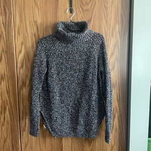 Black/Grey Knitted Turtleneck